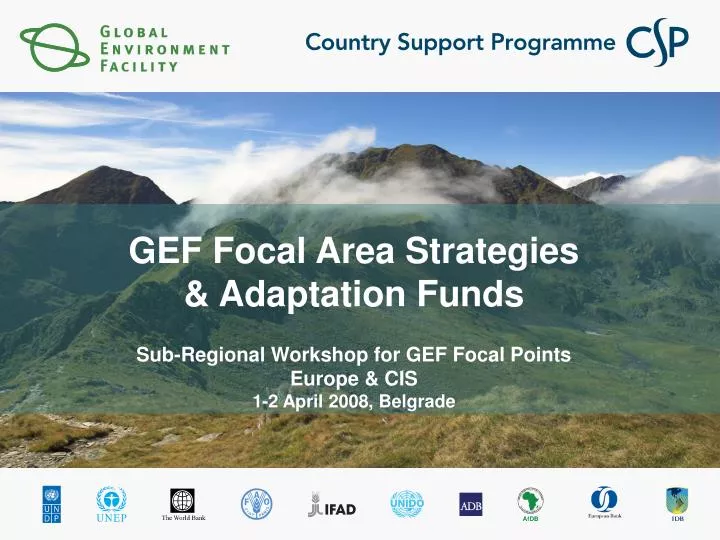 gef focal area strategies adaptation funds