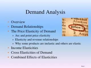 Demand Analysis