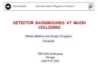 DETECTOR BACKGROUNDS AT MUON COLLIDERS