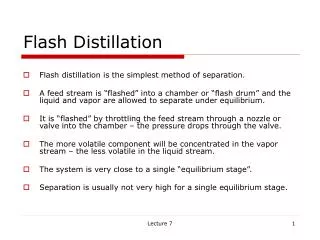 Flash Distillation