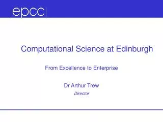 Computational Science at Edinburgh