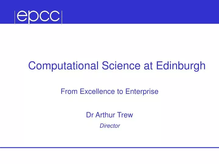 computational science at edinburgh