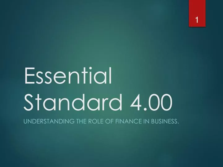 essential standard 4 00