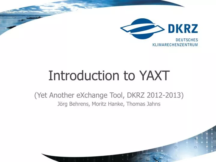 introduction to yaxt