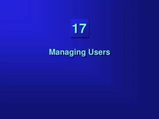 Managing Users