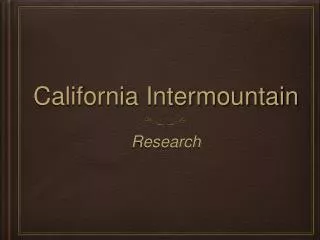 California Intermountain