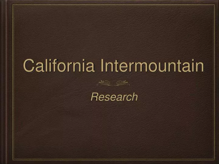 california intermountain
