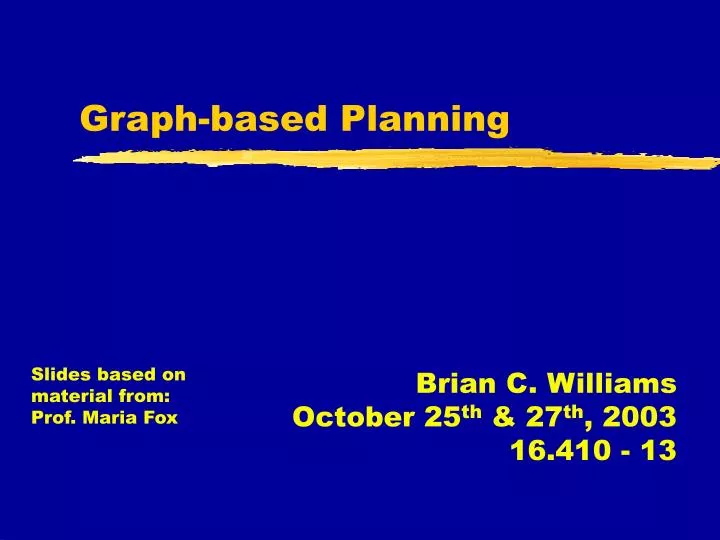 graph based planning