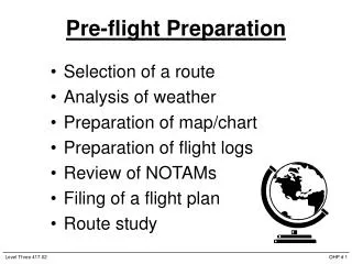 Pre-flight Preparation