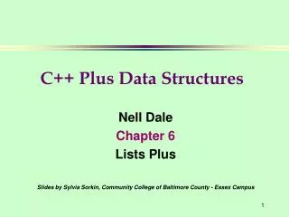 Nell Dale Chapter 6 Lists Plus