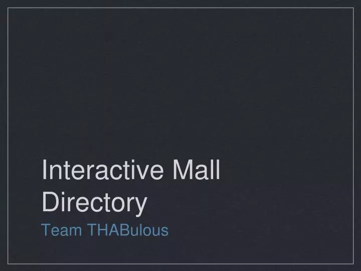 interactive mall directory