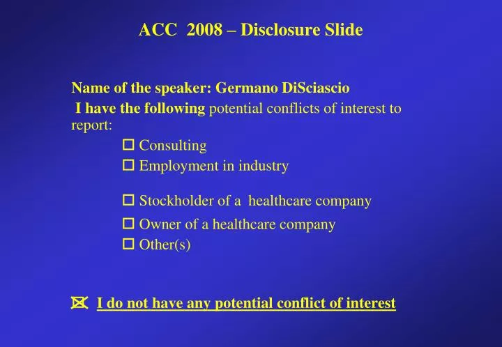 acc 2008 disclosure slide