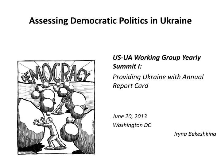 assessing democratic politics in ukraine