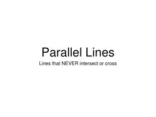 Parallel Lines