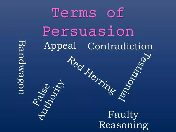 terms of persuasion