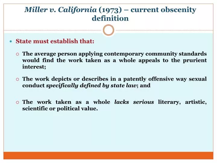 miller v california 1973 current obscenity definition