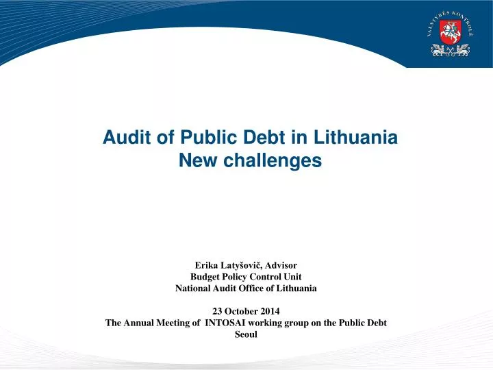 audit of public debt in lithuania n ew challenges