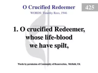 O Crucified Redeemer (1)