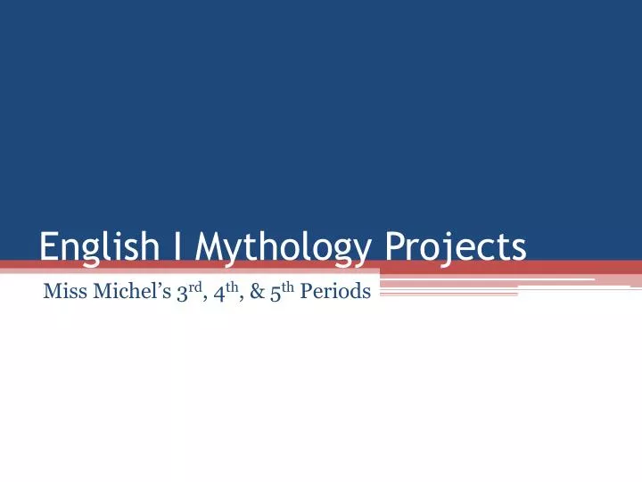 english i mythology projects
