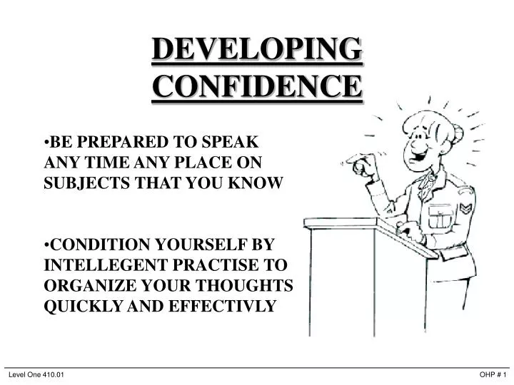 developing confidence