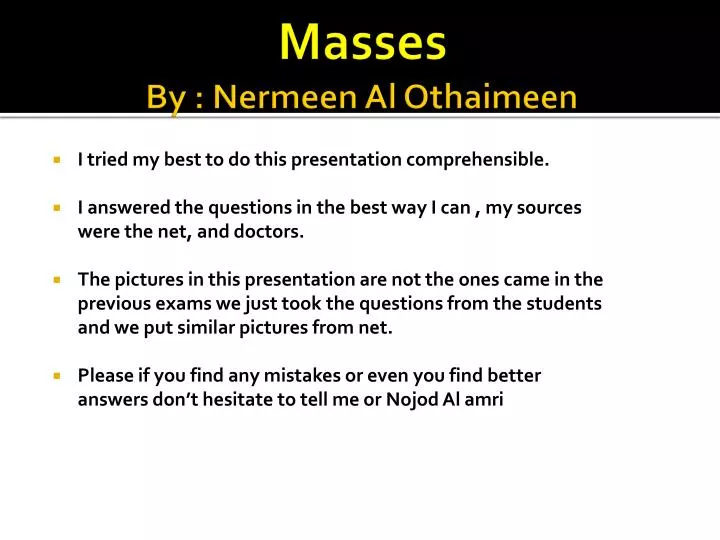 masses by nermeen al othaimeen