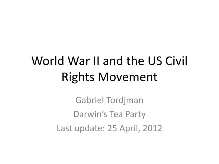 world war ii and the us civil rights movement