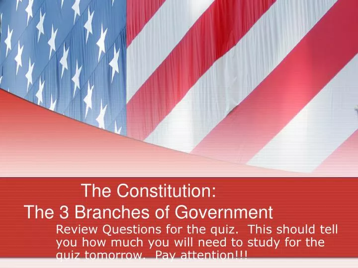 the constitution the 3 branches of government