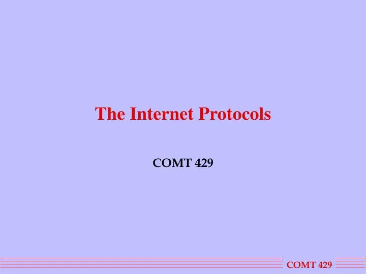 the internet protocols