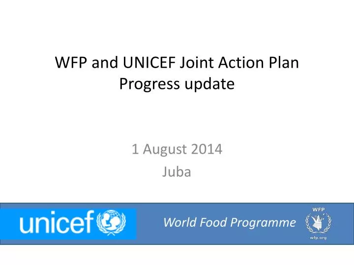 wfp and unicef joint action plan progress update