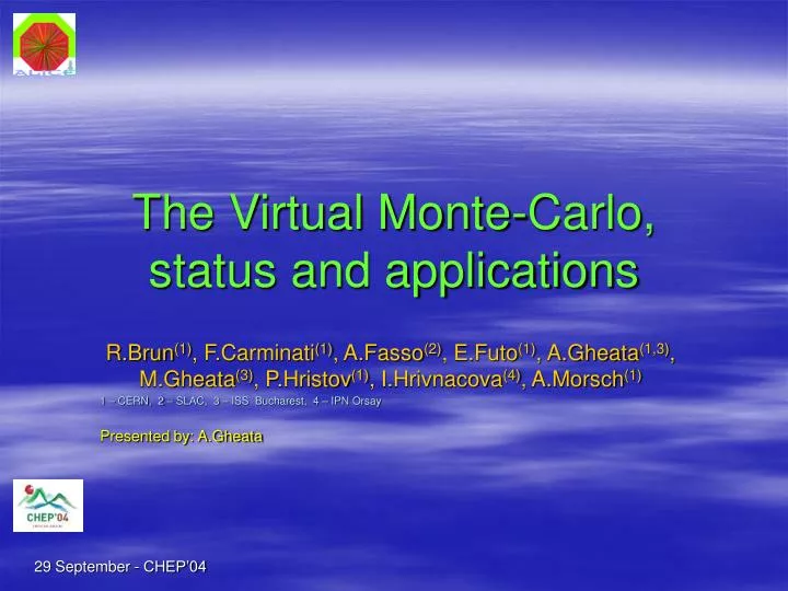 the virtual monte carlo status and applications