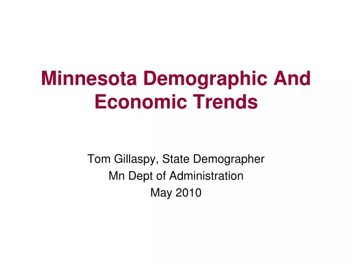 minnesota demographic and economic trends