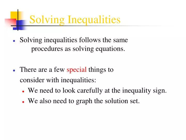 solving inequalities