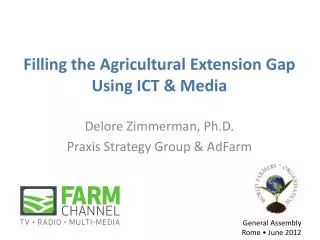 Filling the Agricultural Extension Gap Using ICT &amp; Media