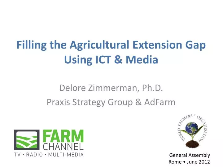 filling the agricultural extension gap using ict media