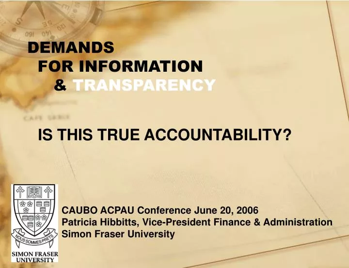demands for information transparency