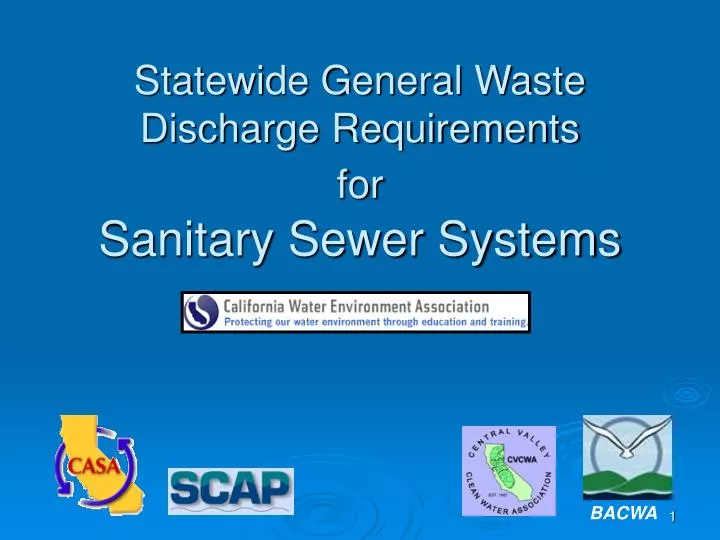 statewide general waste discharge requirements for sanitary sewer systems