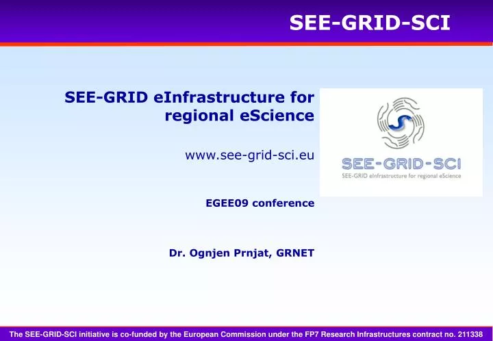 see grid einfrastructure for regional escience