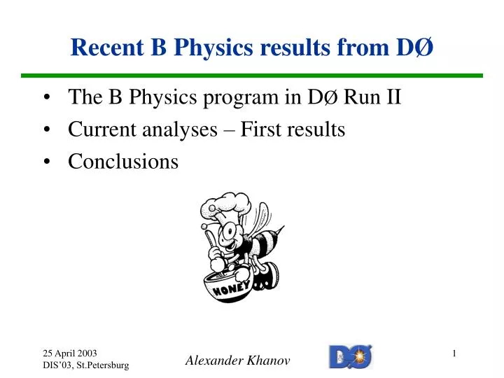 recent b physics results from d
