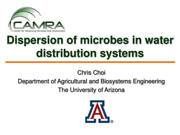 dispersion of microbes in water distribution systems