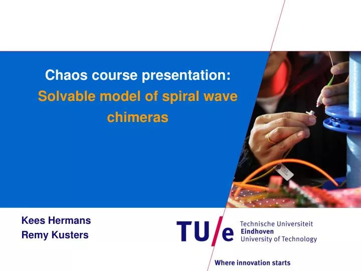 chaos course presentation solvable model of spiral wave chimeras