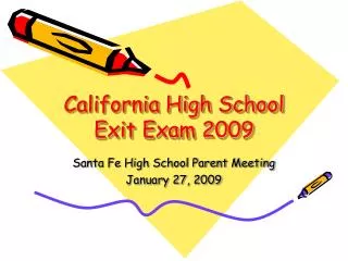 California High School Exit Exam 2009
