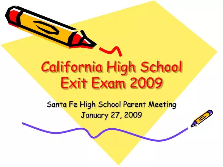 california high school exit exam 2009