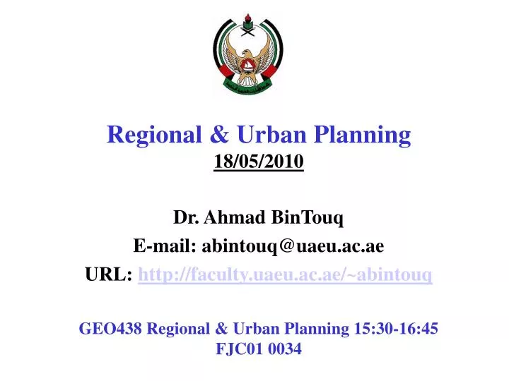 regional urban planning 18 05 2010