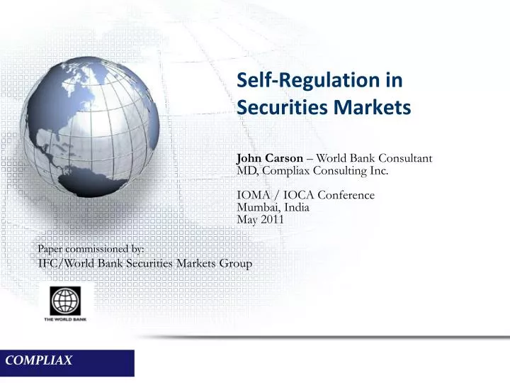 self regulation in securities markets