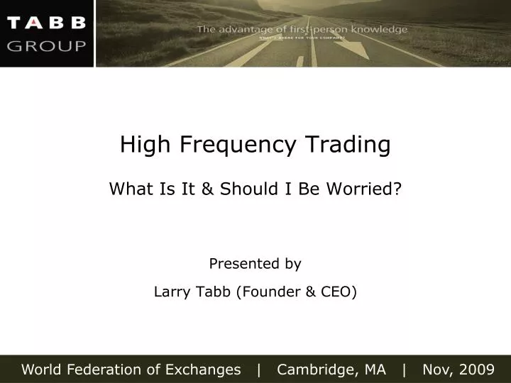 high frequency trading what is it should i be worried