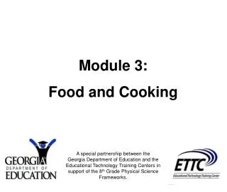 Module 3: Food and Cooking
