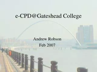 e-CPD@Gateshead College