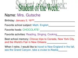 Student of the Week: