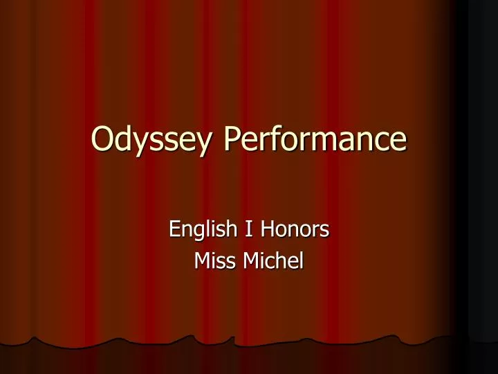 odyssey performance