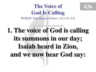 The Voice of God Is Calling (1)